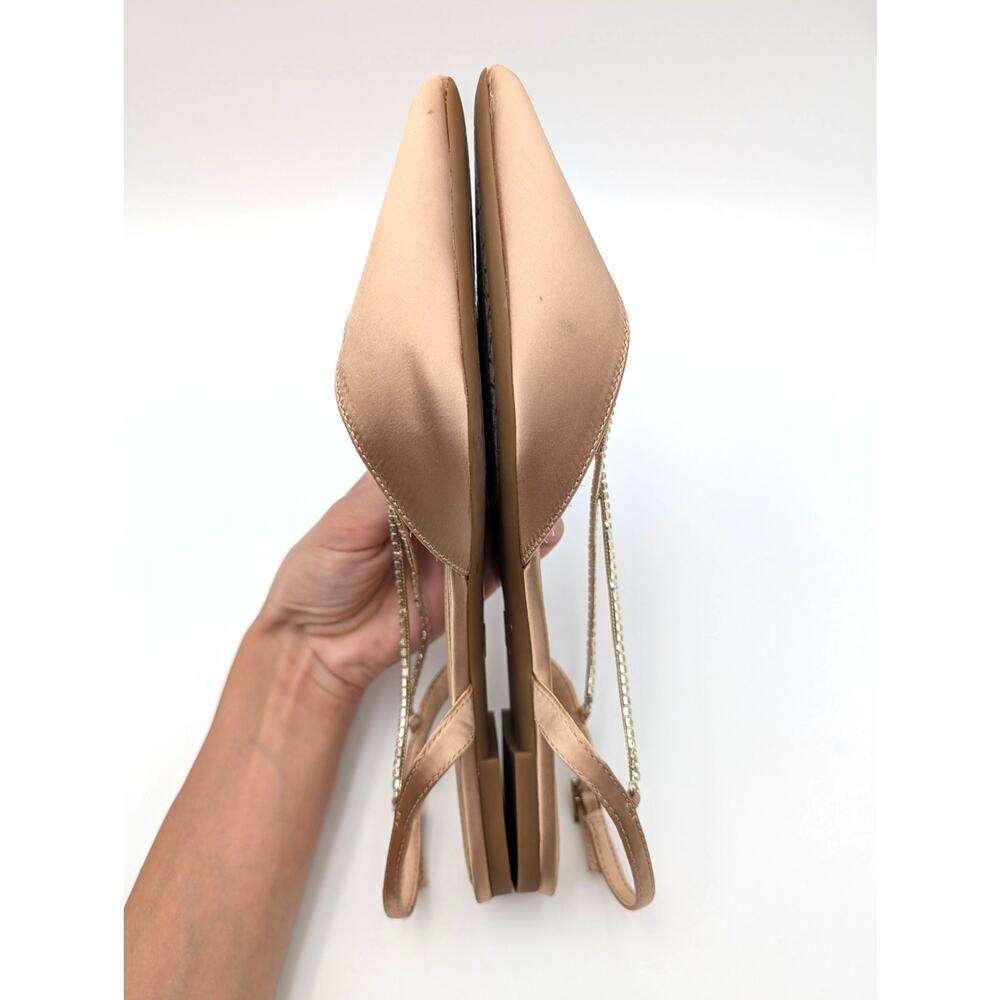 Jewel Badgley Mischka Alanna Ballet Flats Women's Almond Nude Size US9M EU40 - Picture 7 of 11